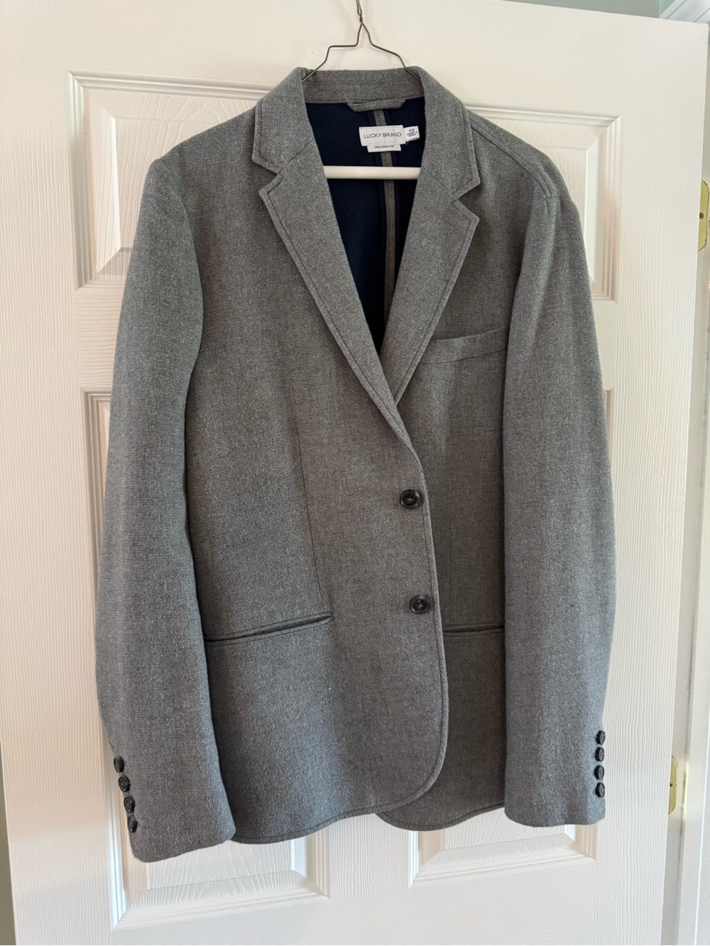 Lucky Brand Men's Gray Two-Button Blazer